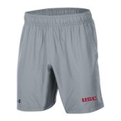 USC Trojans Men's Under Armour Gray Woven 7" Short